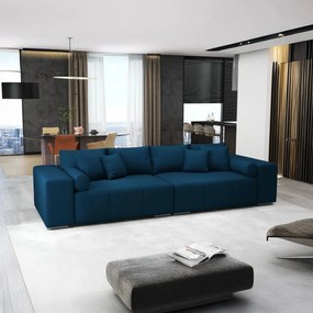 Canapea extensibilă dumonde cu ladă de depozitare si sezut confortabil din spuma high-density, Marbela Enjoy Petrol XXL 295x100 cm