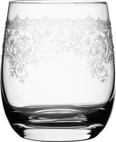 Pahar din sticlă, transparent, cu model în spirală gravat, 250 ml, 9 x 7 cm, „Joséphine”