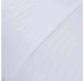 Lenjerie de pat hoteliera din microfibra JASMINE alba - dunga 2 cm Dimensiunile lenjeriei: 70 x 90 cm | 140 x 220 cm