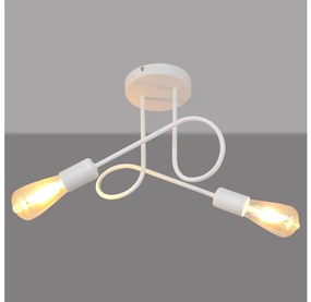 Lustr pentru copii OXFORD 2xE27/15W/230V alb montat pe tavan