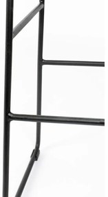 Scaun de bar negru din lemn de tec (înălțime șezut 76 cm) Tangle – White Label