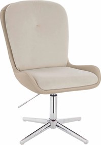 HR690CROSS Scaun Velvet&amp;soft Piele Pu Cremos/Cremos Bază Cromata