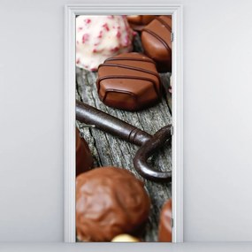 Fototapet pentru ușă - Ciocolată și cheie (95x205cm)