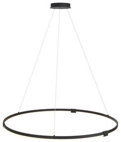 Lampă suspendată de design neagră 120cm incl. LED cu 3 trepte de intensitate luminoasă - Anello