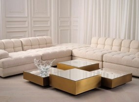 Canapea, Modul dreapta design elegant LUX Dean right, boucle crem 115517 HZ