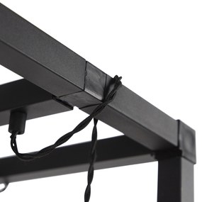 Lampă de podea inteligentă neagră cu 3 lumini, inclusiv Wi-Fi G95 - Big Cage