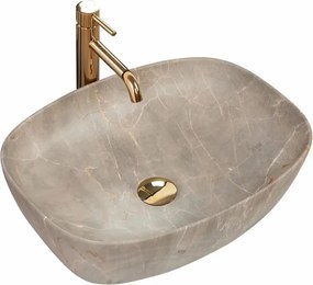Lavoar stil piatra/bej pe blat Rea Freja Beige 51 cm