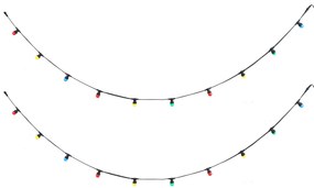 Ghirlandă luminoasă neagră conectabilă 10m cu priză incl. E27 20 lumini IP64 - Lubber