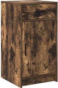 vidaXL Bufet cu sertar Stejar fumuriu 40 x 40.5 x 75 cm Lemn compozit
