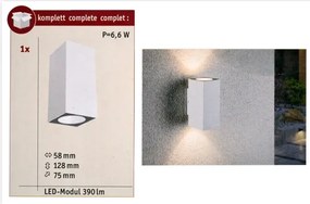Aplică de exterior Paulmann 94330 2xLED/2,8W IP44 FLAME 230V albă