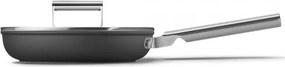 Tigaie cu capac SMEG CKFF2401BLM, 1,9 l, Ø24 cm, Acoperire cu teflon, Pana la 250°C, fără PFAS, Inductie, Negru
