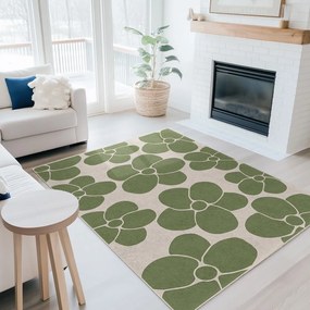 Covor tip traversă verde lavabil 80x200 cm Green Meadow – Mila Home