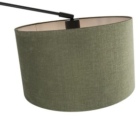 Lampă suspendată inteligentă neagră cu abajur 35 cm verde incluzând 2 Wifi A60 - Blitz