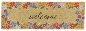 Covoraș de intrare din fibre de nucă de cocos 40x120 cm Welcome Floral – Artsy Doormats