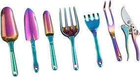 Set de unelte de grădină - 7 buc + foarfecă din aluminiu