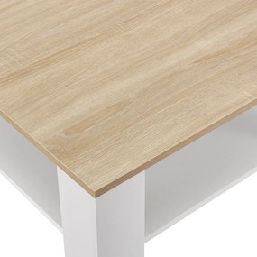Juskys Masuta de cafea 60x60cm - alb/lemn