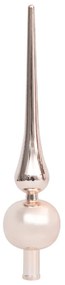 Brad de Craciun artificial cu LED-uri globuri conuri 180 cm 1, white and rose, 180 cm