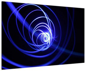 Tablou cu spirale albastre (90x60 cm)