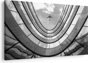 Tablou - Avionul deasupra clădirii (90x60 cm)