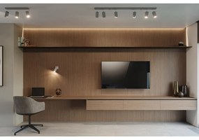 Plafonieră Sollux Etna, lungime 45 cm, gri