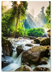 Imagine de sticlă Cascada din pădure