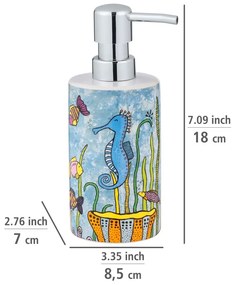 Dozator de săpun lichid din ceramică 360 ml Rollin'Art Ocean Life – Wenko