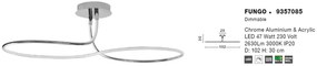 Lustra LED aplicata design modern FUNGO crom NVL-9357085