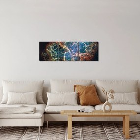 Tablou - Nebuloasa Crabului (cu ceas) (90x30 cm)