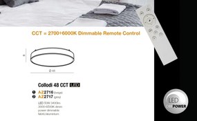 Lustra LED dimabila cu telecomanda Collodi gri