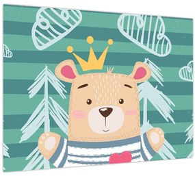 Tablou - Ursulețul în pădure (70x50 cm)