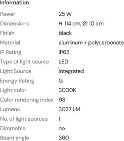 Stalp LED iluminat exterior IP65 Gardenia 25W