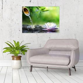 Tablou pe sticlă - Lotus (70x50 cm)