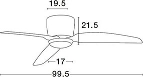Lustra LED cu ventilator si telecomanda VOLGA negru