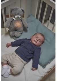 Pluș de îmbrățișat cu melodii și lumină SLEEPY BEAR 4 în 1 gri Nattou