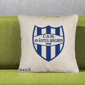 Perna Personalizata CSM Avantul Reghin 1949, 40x40 cm, Bej Canapea, Husa Detasabila, Perna Inclusa, BEKZ®