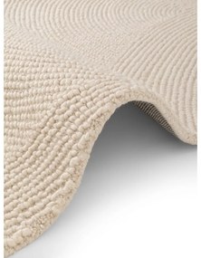 Covor tip traversă în culoare naturală deschisă, țesut manual, din lână 80x300 cm Eleni Natural White – Hanse Home