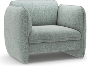 Fotoliu albastru cu tapițerie din chenille Georgia – Micadoni