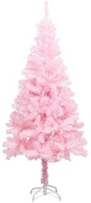 Pom de Craciun artificial cu LED-uri globuri, roz, 120 cm PVC pink and rose, 120 x 65 cm, 1