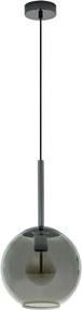 Eglo 97633 - Pendul suspendat pe cablu TINDARI 1xE27/60W/230V negru fumuriu
