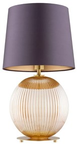 Veioza eleganta realizata manual Hampton, bej miere/ pruna-violet