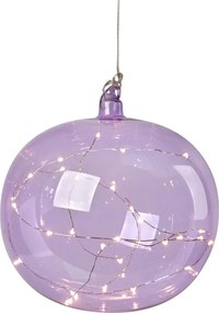 Decorațiune luminoasă de Crăciun mov suspendată ø 18 cm Lina – Markslöjd