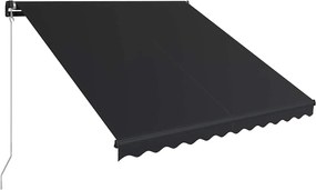 vidaXL Copertină retractabilă manual, antracit, 350 x 250 cm