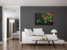 Tablou - litere colorate (90x60 cm)