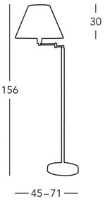 Kolarz 264.41.6 - Lampadar HILTON 1xE27/60W/230V