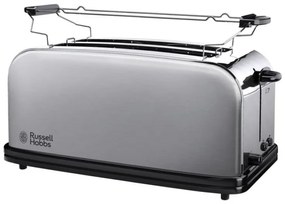 Prajitor de paine Russell Hobbs Adventure 23610-56, 1600 W, 4 felii, 6 trepte, Sistem Perfect Toast pentru coacere uniforma, Incalzire, Otel inoxidabil