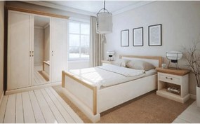 Mobila dormitor stil scandinav ROYAL, pin nordic/stejar salbatic, PAL
