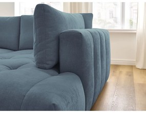 Colțar albastru extensibil/cu spațiu de depozitare (cu colț pe partea dreaptă/în formă de ”L”) Fuji – Bobochic Paris