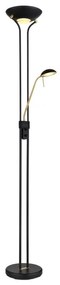 Lampadar LED design modern Leonas negru, alama