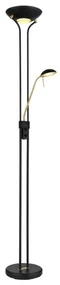 Lampadar LED design modern Leonas negru, alama