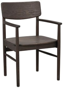 Scaun de dining maro închis din lemn de stejar Maidstone – Rowico